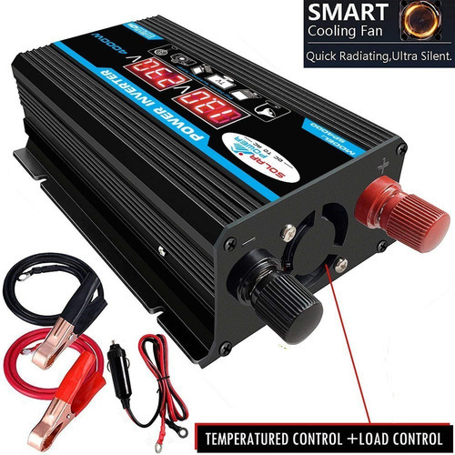 Inversor Carro Digital Inteligente 2 Usb 12v A 220v 4000w - Imagem 2