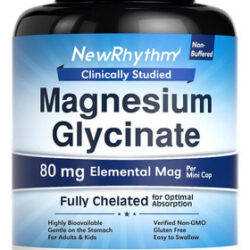 Glicinato De Magnésio Newrhythm, 80mg De Mag Elementar Per C