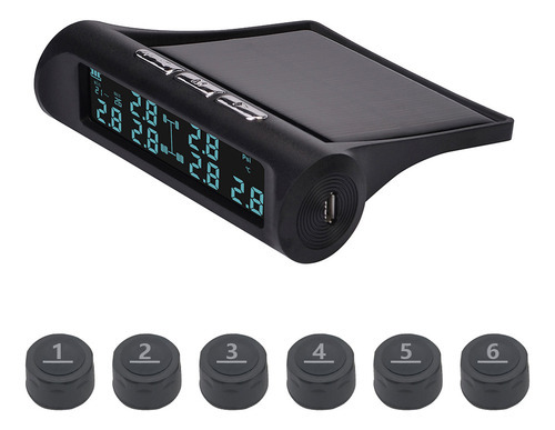 Monitor De Pressão De Pneu De Carro Sem Fio 6 Sensores Exter - Imagem 10