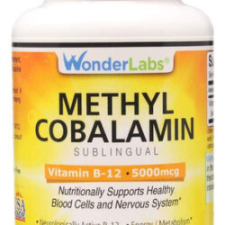 Vitamina B-12 Marca Wonder Labs, 5000 Mcg, 120 Comprimidos