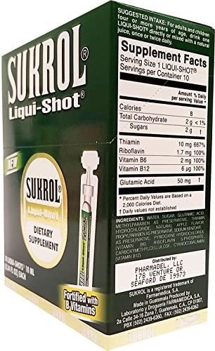 Sukrol Liquid Shot Suplemento Dietético 10 Unidades - Suplem - Imagem 3