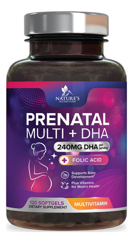 Pré-natal Com Ácido Fólico E Dha, Vitamina Pré-natal Para M