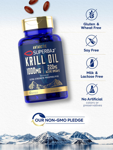 Suplemento Carlyle Antarctic Krill Oil 1000 Mg 60 Cápsulas - Imagem 5