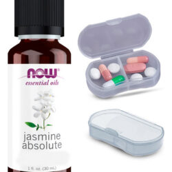 Now Foods Mistura Óleo Jasmim Absoluto 30ml + Porta Cápsulas