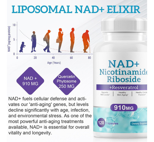 Suplemento Nad - Ribosídeo Lipossômico De Nicotinamida, Quer - Imagem 3