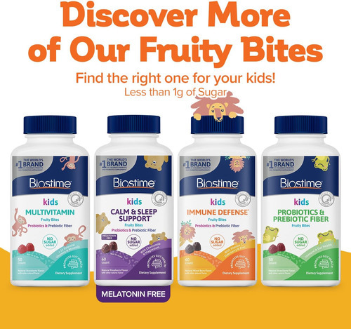 Biostime Kids Defenses Imune Bites Frutas (idades Mais 4) | - Imagem 7