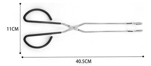 Pinças De Tesoura Pinças De Churrasco De Aço Inoxidável 40cm - Imagem 3