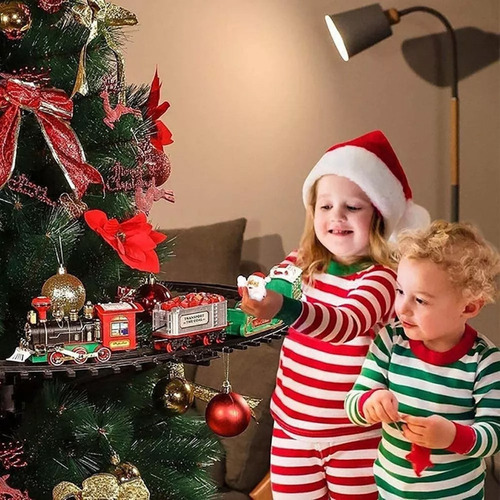 Com Som E Luz Vagão Elétrico De Árvore De Natal Suspenso F - Imagem 2
