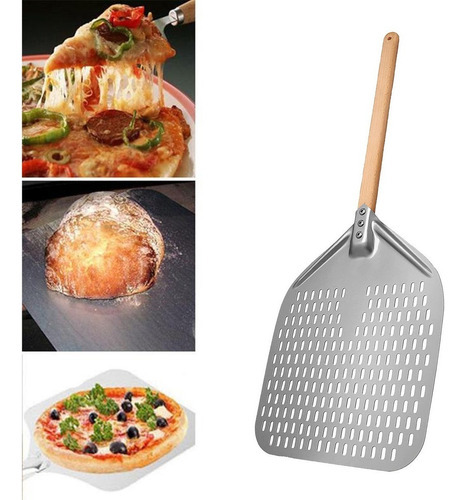 Espatula Pá De Pizza De Alumínio Prata - Imagem 3