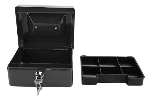 6in Mini Caixa De Dinheiro Portátil Lockable Segurança Dinhe - Imagem 6