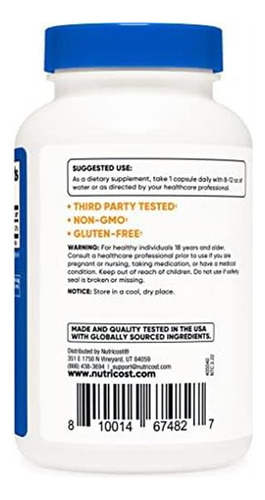 Nutricost Vitamina B6 (piridoxina Hcl) 25mg, 240 Cápsulas - - Imagem 3