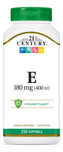 Século 21 E 400 I.u. (dl-alfa) Softgels, 250 Contagens