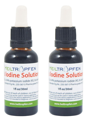2x Solução De Iodo Lugols 2,2% 2x1 Fl Oz - 2x30 Ml | Ingred
