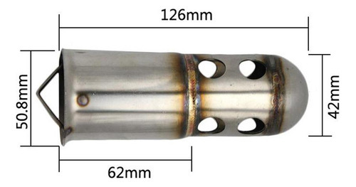 Aplicável A Universl 51mm 2 Silenciador De Defletor - Imagem 2