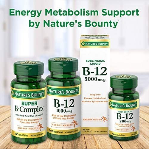 Vitamina B-12, Marca Nature S Bounty, 1000 Mcg, 100 Comprimi - Imagem 5