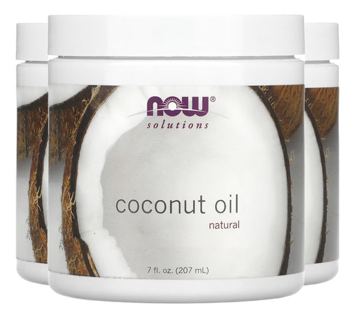 Óleo De Côco Now Foods 207 Puro Importado 3un