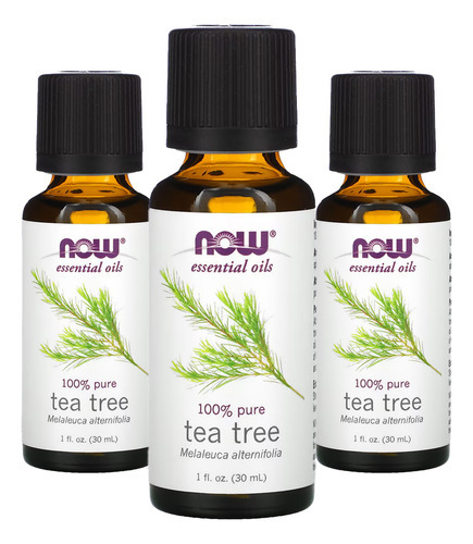 Óleo Essencial Melaleuca Tea Tree 30ml Now Foods 100% 3un
