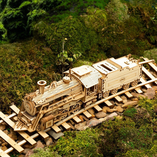 Puzzle De Madeira 3d, Trem A Vapor, Construção Em Madeira - Imagem 10