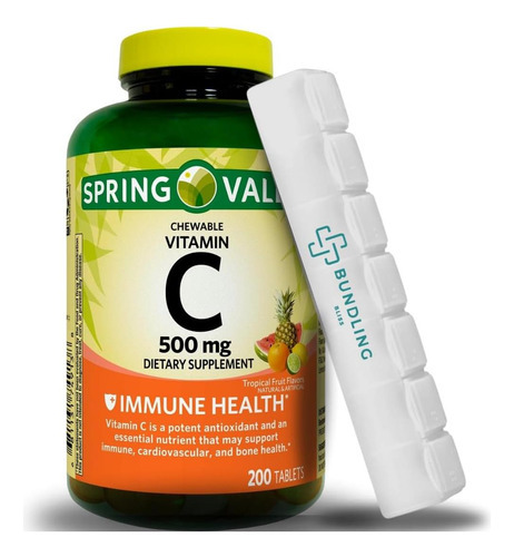 Pacote Bliss Spring Valley Vitamina C 500 Mg, Comprimidos Ma