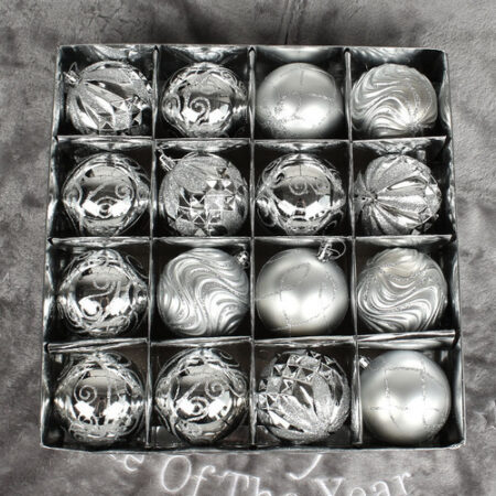 Kit 16 Bolinhas Bola 8cm Árvore De Natal Enfeite Decoração - Imagem 6