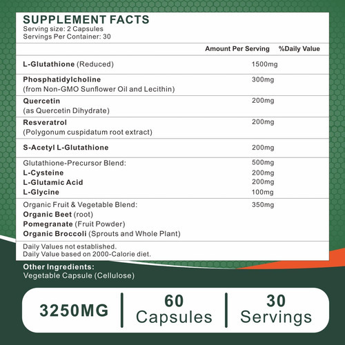 Suplemento De Glutationa Lipossomal Spliferkou 3250 Mg, L-gl - Imagem 2
