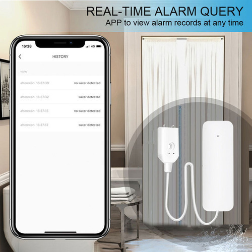 Alarme De Vazamento Do Sensor De Nível De Água Tuya Zigbee F - Imagem 5