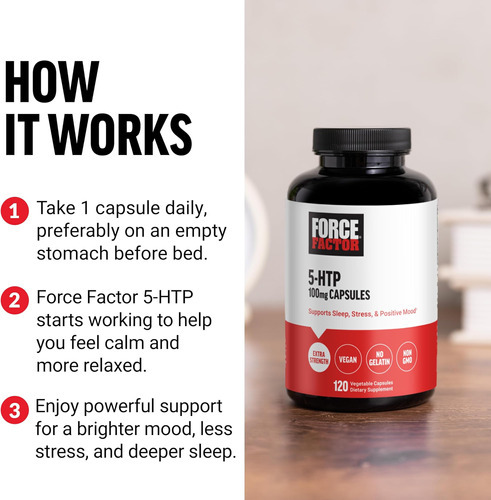 Force Factor 5htp Suplemento Para Auxílio Ao Sono E Suporte - Imagem 4