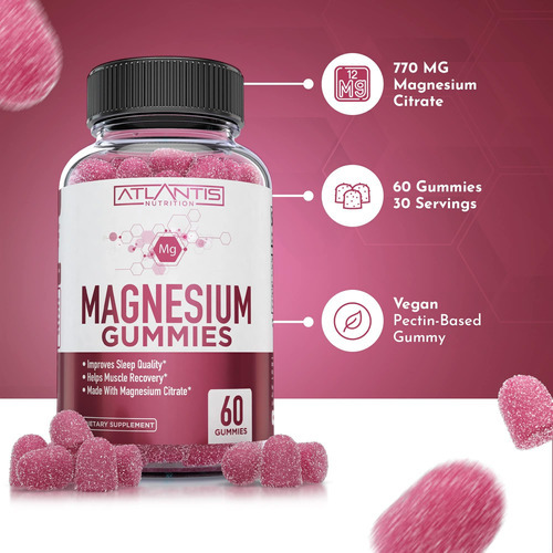 Gomas De Magnésio 770 Mg Citrato De Magnésio - Promove A Cal - Imagem 3