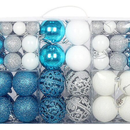Conjunto De Bolas De Natal De Cor Sólida/fosco/glitter, 100 - Imagem 14