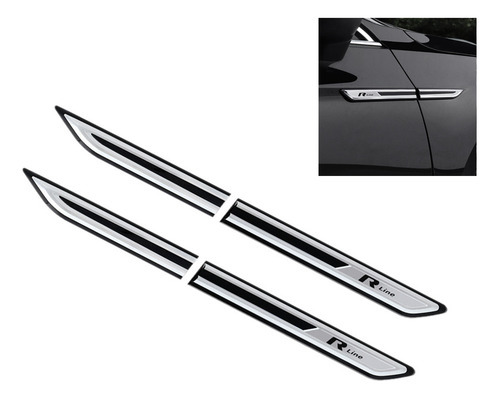 Para Passat B8 Chrome Car Side Fender Decoration Adesivo Car