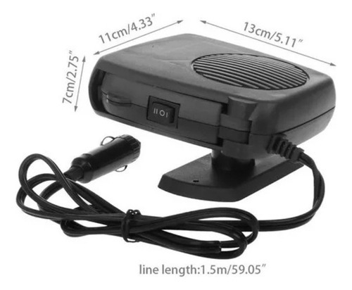Novo Aquecedor Do Carro Portátil 2 Em 1 Com Ventilador 150w - Imagem 2