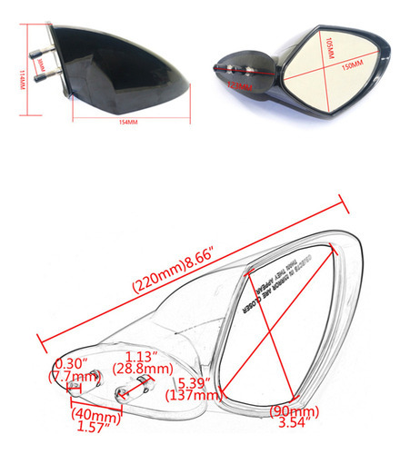 F Espelho Retrovisor Esquerdo De Jet Ski Para Yamaha - Imagem 4