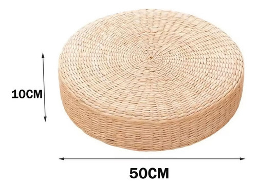 Almofada De Assento De Pufe Redonda Almofada Futon 50x50 - Imagem 10