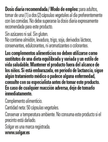 Complexo Multi-cogumelos Solgar, 50 Cápsulas Vegetais - Reis - Imagem 2