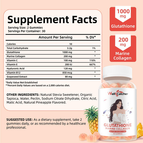 Gummies De Glutationa Para Clareamento Da Pele-glutationa 10 - Imagem 2
