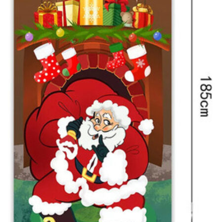 Forros De Puertas Navideños, Envoltório De Porta De Natal - Imagem 8