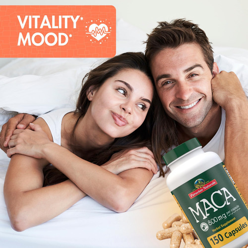 Cápsulas De Raiz De Maca Orgânica Peruvian Naturals Para Hom - Imagem 3