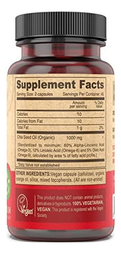 Deva Vegan Vitamins Óleo De Semente De Chia, Embalado Com Ôm - Imagem 3