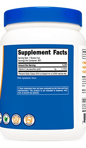 Suplemento Nutricost Ácido Ascórbico Em Pó (vitamina C) 907g - Imagem 4