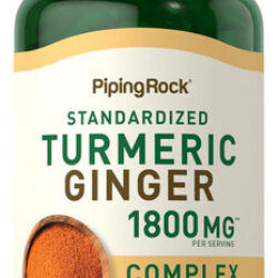 Suplemento De Cúrcuma E Gengibre 1800mg | 120 Cápsulas Gelat