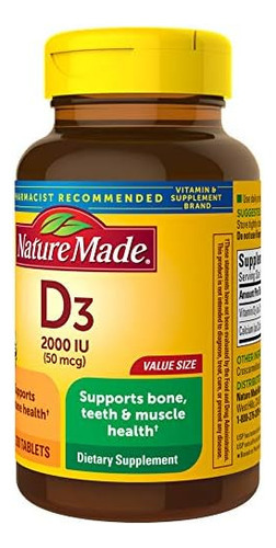 Vitamina D3, 220 Comprimidos, Vitamina D 2.000 Ui (50 Mcg) A - Imagem 10