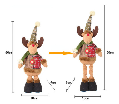 Decorações De Natal Decoração De Boneca Retrátil Interna - Imagem 4