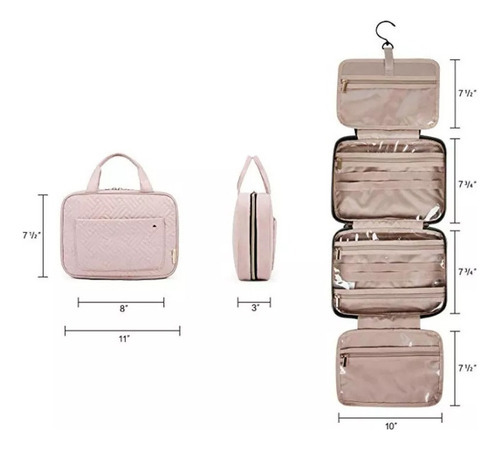 Necessaire Viagem Bolsa Travel Maquiagem Gancho Divisórias - Imagem 4
