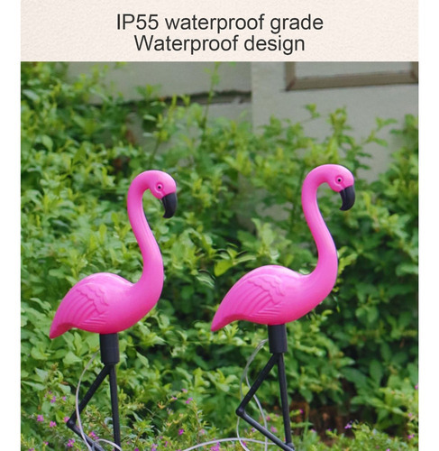 Luz Solar De Jardim Em Forma De Flamingo Luz Solar Que Muda - Imagem 5