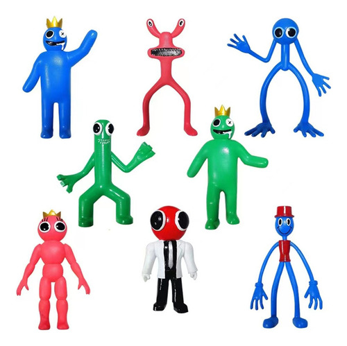 Bonecos Rainbow Friends Jogo Roblox 8 Pçs Brinquedo
