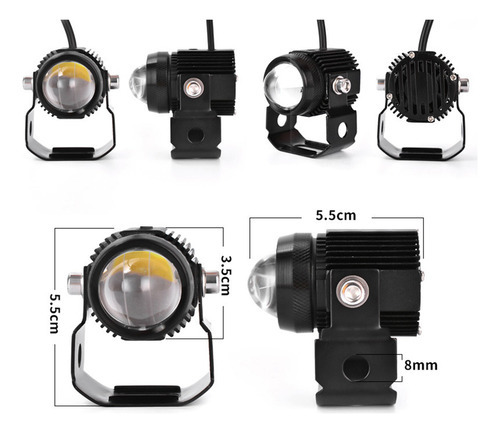 Farol Led De Mini Projetor Universal Para Motocicleta 12v - Imagem 6