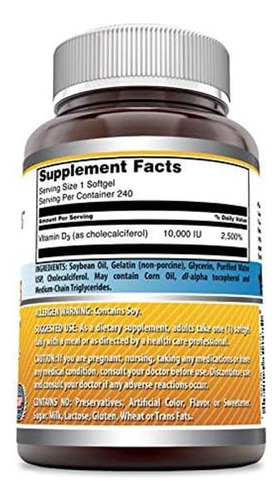 Fórmulas Incríveis Colecalciferol De Vitamina D3 - 10.000 U - Imagem 3