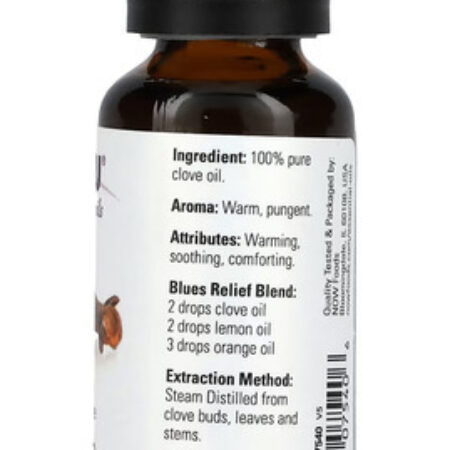 Óleo De Cravo 30ml Now Foods 100% Puro Importado - Imagem 2