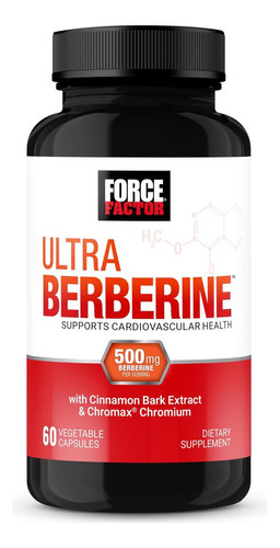 Suplemento Force Factor Ultra Berberine, Contém Cromo Para A