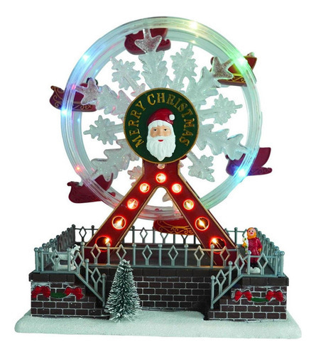 Sdj Roda Gigante Giratória Musical Brilhante De Natal - Imagem 8